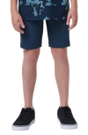 Travismathew Kids' Wanderlust Flat Front Stretch Shorts In Blue
