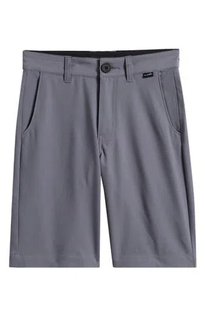 Travismathew Kids' Wanderlust Flat Front Stretch Shorts In Gray