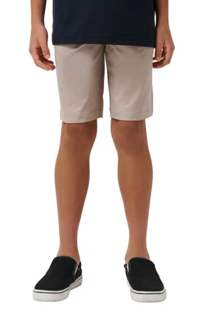 Travismathew Kids' Wanderlust Flat Front Stretch Shorts In Neutral