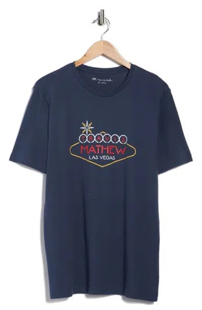 Travismathew La To Vegas Graphic T-shirt In Blue