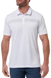Travismathew Landline Chest Stripe Polo In White
