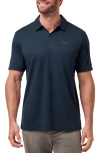Travismathew Late At Night Stretch Knit Polo In Blue