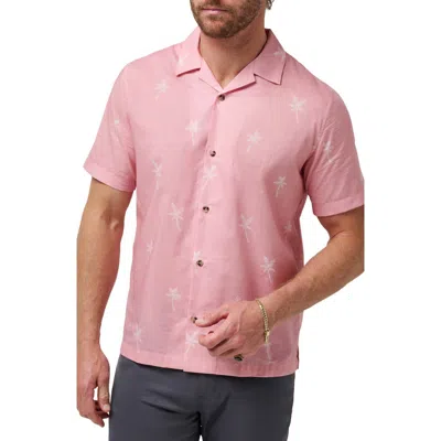 Travismathew Lava Dome Camp Shirt In Blush