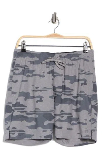Travismathew Leaderboard Stretch Shorts In Heather Grey
