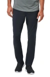 Travismathew Legacy Stretchknit Flat Front Chinos In Black