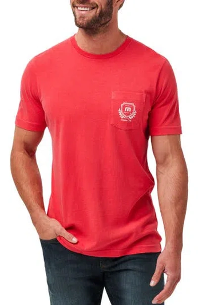 Travismathew Local Favorite Patch Pocket Graphic T-shirt In Red