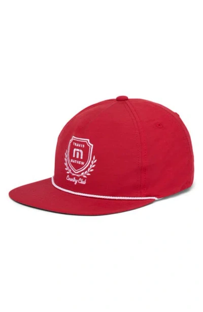 Travismathew Local Favorite Snapback Baseball Cap In Red