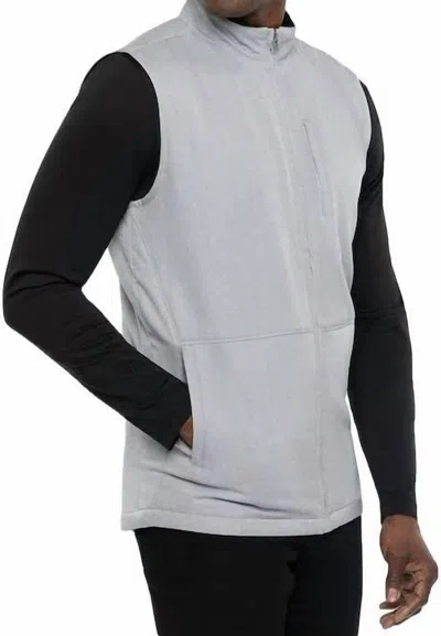 Travismathew Local Secret Vest In Heather Sleet In Gray