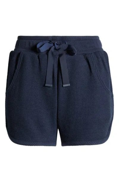 Travismathew Long Weekend Waffle Shorts In Navy Blazer
