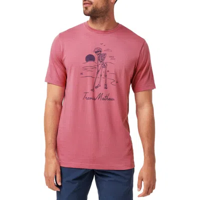 Travismathew Lost Weekend Graphic T-shirt In Rose Wine