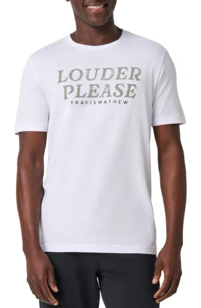 Travismathew Louder Please Graphic T-shirt In White