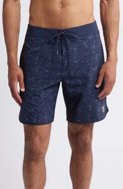 Travismathew Mahalo Plenty Spatter Print Board Shorts In Total Eclipse