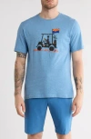 Travismathew Man Of The Desert Cotton Graphic T-shirt In Blue