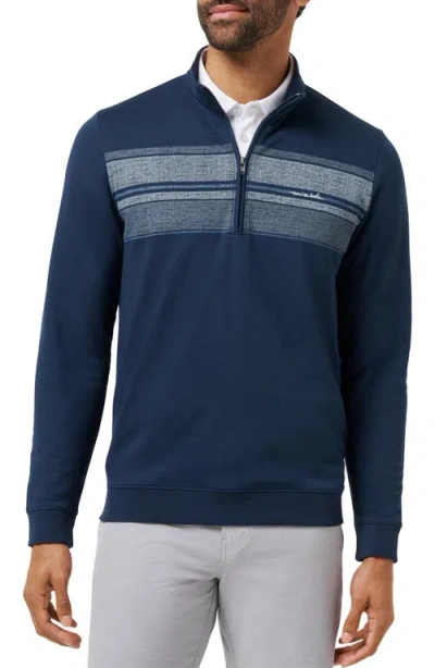 Travismathew Marina Nights Quarter Zip Pullover In Blue