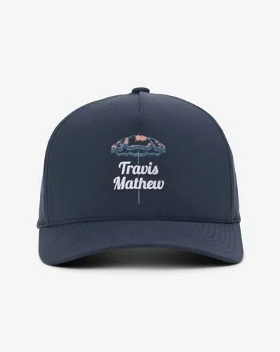 TRAVISMATHEW MEN'S VACATION HOME SNAPBACK HAT IN NAVY BLUE