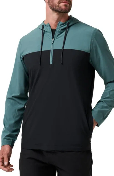 Travismathew Meridian Quarter Zip Tech Hoodie In Green