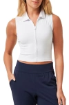 Travismathew Midline Zip Polo Tank In White