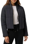 Travismathew Mont Blanc 3.0 Quilted Crop Puffer Jacket In Black