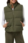 Travismathew Moontide Quilted Vest In Green