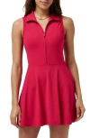 Travismathew Move Half-zip Sleeveless Dress In Red