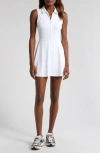 Travismathew Move Half-zip Sleeveless Dress In White