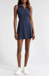 Travismathew Move Half-zip Sleeveless Dress In Blue