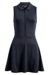 Travismathew Move Half-zip Sleeveless Dress In Black