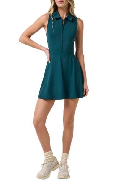 Travismathew Move Half-zip Sleeveless Dress In Blue