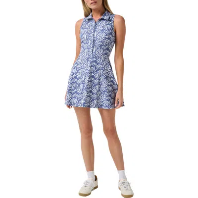 Travismathew Move Knit Print Sleeveless Dress In Blue