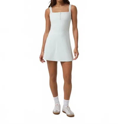 Travismathew Move Knit Tank Zip Dress In Cloudwash In Blue