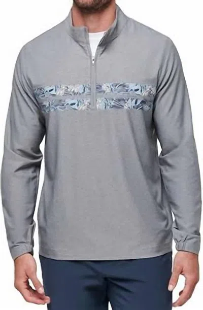 Travismathew Move Mountains Quarter-zip Golf Pullover In Heather Grey In Gray