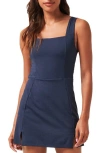 Travismathew Move Tank Minidress In Heather Navy Blazer