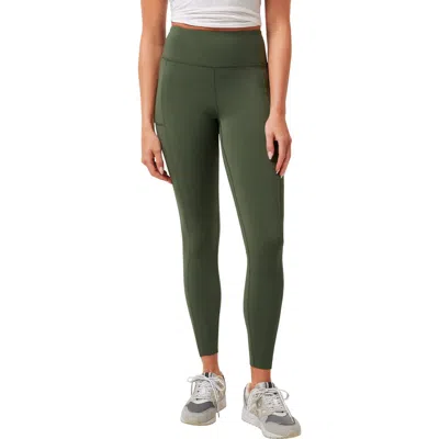 Travismathew Moveknit Bonded Pocket Leggings In Green