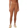 Travismathew Moveknit Bonded Pocket Leggings In Heather Chestnut