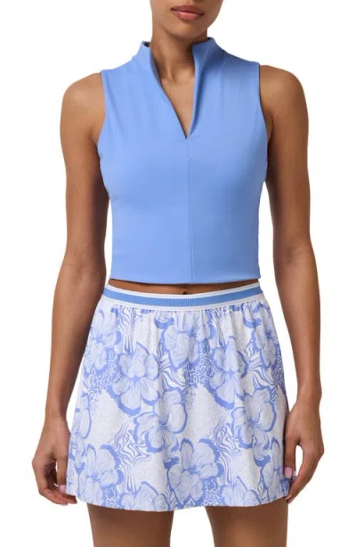 Travismathew Moveknit Crop Sleeveless Top In Blue