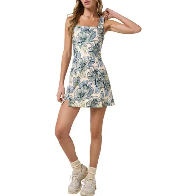 Travismathew Moveknit Floral Activity Minidress In Blue