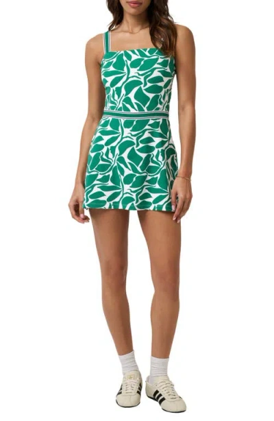 Travismathew Moveknit Leaf Print Dress In Multi
