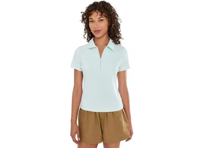 Travismathew Moveknit Private Lesson Short Sleeve Polo Women's Clothing Cloudwash: Md In Blue