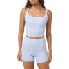 Travismathew Moveknit Resilience Crop Tank In Brunnera Blue Multi