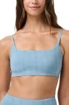 Travismathew Moveknit Resilience Longline Sports Bra In Blue