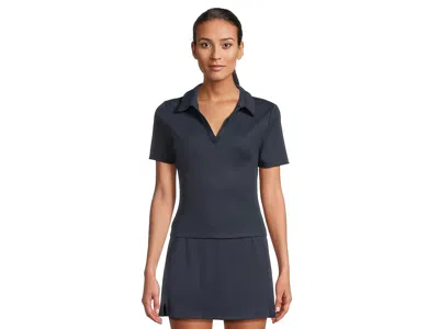 Travismathew Moveknit Short Sleeve V-neck Polo In Black