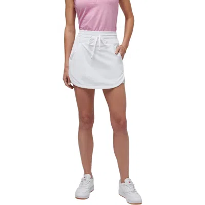 Travismathew Moveknit Skort Women White Tie-waist Dolphin Hem Active Dsgl809 In Multi