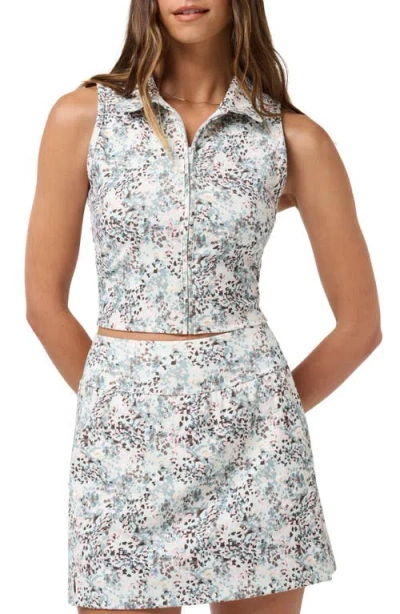 Travismathew Moveknit Zip Crop Top In Multi