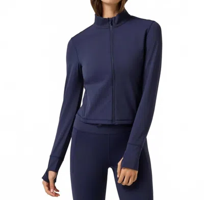 Travismathew Moveknit Zip Jacket In Heathered Navy In Multi