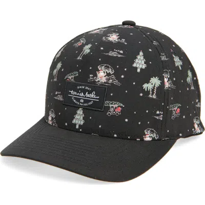 Travismathew Naughty But Nice Adjustable Baseball Cap In Black
