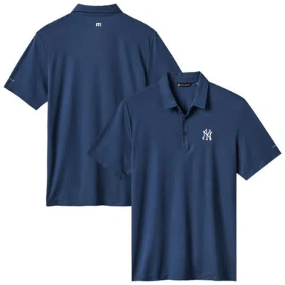 Travismathew Navy New York Yankees Playoff Pitch Tri-blend Polo