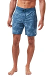 Travismathew No Wake Zone Board Shorts In Captains Blue
