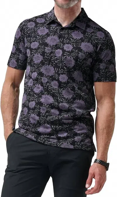 TRAVISMATHEW NOT HAPPENING POLO SHIRT IN BLACK