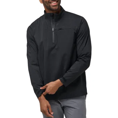 Travismathew On Course Quarter Zip Pullover In Black
