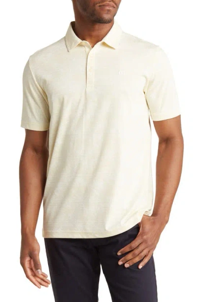 Travismathew On Porpoise Print Cotton Blend Polo In Heather Pale Sunset